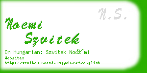 noemi szvitek business card